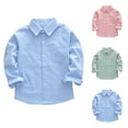 thumbnail image 5 of Meresysid Toddler Kids Boys Girls Flannel Shirt Jacket Plaid Long Sleeve Lapel Button Down Shacket Baby Fall Christmas Coat Pink, 5 of 5