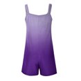thumbnail image 6 of JULMCOMO Tie Dye Gradient Rompers for Women Adjustable Straps Loose Casual Bib Overalls Sleeveless Trendy Summer Short Jumpsuit with Pockets Purple XL, 6 of 6