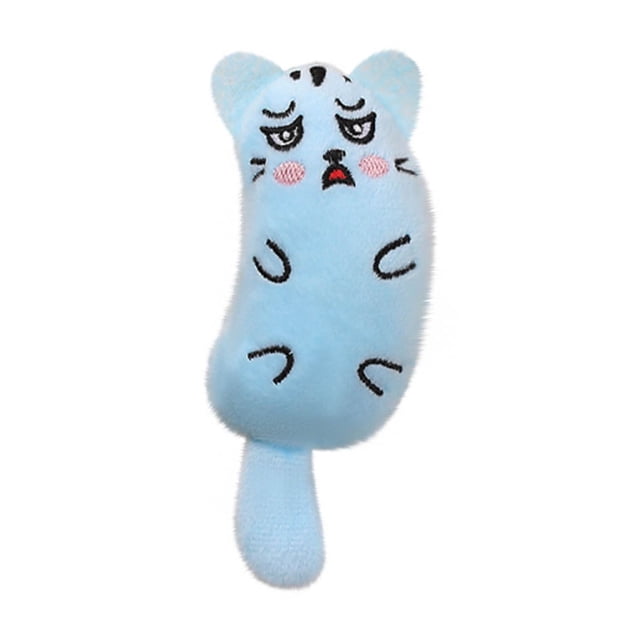 Peluche para gatos con hierba gatera | Juguete de peluche con hierba gatera para juego interactivo | Juguete para morder, masticar y limpiar los dientes