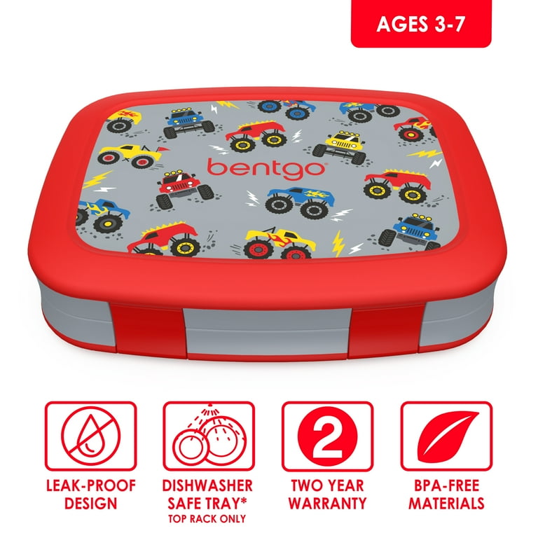 Bentgo® Kids Bento-Style 5-Compartment Lunch Box - Ideal Portion Sizes for  Ages 3 to 7 - Leak-Proof, Drop-Proof, Dishwasher Safe, BPA-Free, & Made