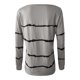 thumbnail image 5 of Camiseta de manga larga con estampado de rayas clásicas y cuello en V para mujer Fridja  fksj3006, 5 of 5