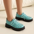 thumbnail image 4 of Rhinestones Sparkly Chunky Platform Casual Walking Shoes for Women Fall Glitter Leather Loafers Fashion Sneakers, 4 of 7