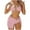 Pink, variant on Tankini Swimsuits for Women Tummy Control Ladies' Solid Color Camisole Style Short Skirt Bottom Pants Three Piece Set Swimsuit