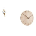 thumbnail image 1 of Reloj de pared redondo de madera maciza con diseño creativo en resina, ideal para sala de estar, dormitorio, estudio u oficina. Figura artística abstr, 1 of 8