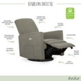 thumbnail image 6 of Evolur Harlow Power Recliner Glide Rocker with USB Port, Smokey Blue, Greenguard Gold Certified, 6 of 17