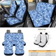thumbnail image 3 of HUISEFOR Blue Dog Paw Prints Car Seat Cover Full Set Breathable 15 Pieces Set with Car Steering Wheel Cover, Seat Belt Cover, Air Vent Storage Bag, Fit for Most Sedans SUVs, 3 of 7