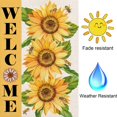 thumbnail image 4 of Sunflower Garden Flag 12x18 Double Sided, Watercolor Bee Sunflower Welcome Flag, Summer Fall Seasonal Holiday Party Yard Farmhouse Outdoor Decoration, 4 of 5