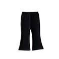 thumbnail image 3 of 3Pcs Girls Checked Flare Pants Leopard Dot Print Casual Bell Bottom Trousers Elastic Waist Lightweight Summer Bottoms 1-12 Years, 3 of 6