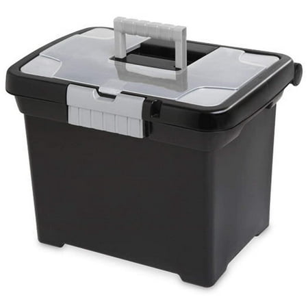- Portable File Storage Organizer Box Heavy Duty Sturdy with Lid for Filing Files, Letters,Folders,Spacious-School&Office Supplies