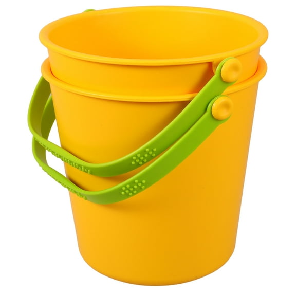 QUMONIN 2pcs Beach Sand Bucket Beach Pail Bucket Seaside Water Bucket Playthings with Handle