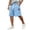 Light Blue_014, variant on Domuza Mens Corduroy Shorts Elastic Waist Drawstring Casual Fashion Beach Gym Workout Running Athletic Shorts With Embroidered Black 2XL