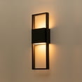 thumbnail image 3 of C Cattleya 2-Light Matte Black LED Outdoor Wall Lantern Sconce, 3 of 7
