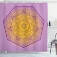 thumbnail image 1 of Ambesonne Mandala Shower Curtain, Oriental Heptagon Motif, 69"Wx70"L, Earth Yellow Lavender, 1 of 3