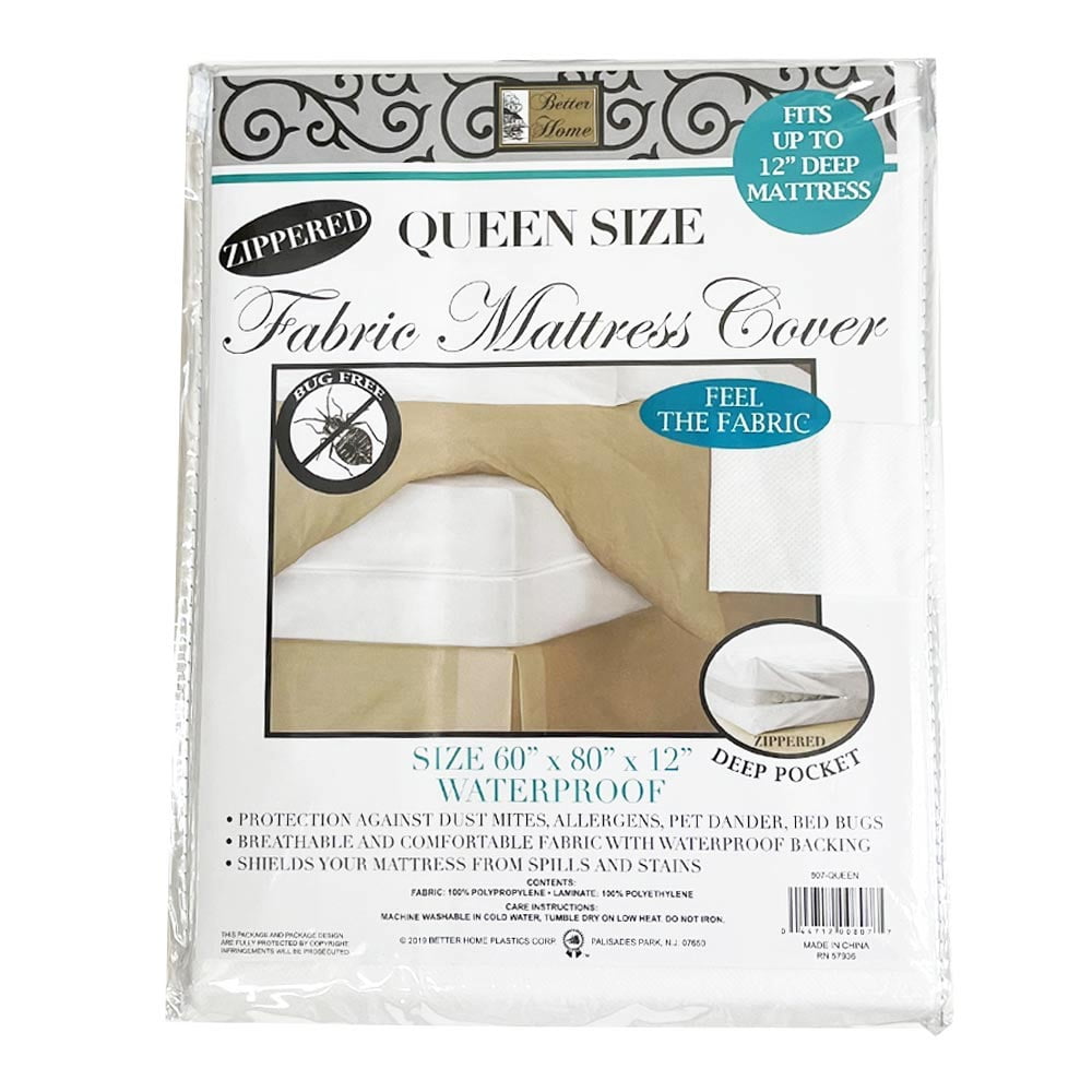 Shatex Bedding Zippered Mattress Encasement Queen - 100% Waterproof Quilted  Mattress polyester fiber Protector Mattress Cover CDBHZHFSJWQ - The Home  Depot