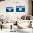 thumbnail image 4 of Elephant Stock Heart Ocean Waves Wall Art - Horizontal Canvas Wall Art - Living Room Wall Decor - Beach Canvas - Blue And Yellow Decor - 30" x 20", 4 of 8