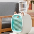 thumbnail image 2 of Ventilador eléctrico de escritorio, humidificador de espray con carga USB tipo C, 1200mAh, 3 velocidades, Mini aire acondicionado, refrigeración por agua, hogar Fivean unisex, 2 of 2