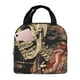 thumbnail image 1 of Easygdp Gothic Eastern Floral Skull Bolsa Térmica Premium - Tela Oxford Impermeable, Gran Capacidad, Bolsillo Frontal, Unisex para Trabajo, Escuela, Actividades al Aire Libre y Picnics, 1 of 8