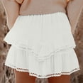 thumbnail image 6 of Women's Skirt Frill Shorts High Ruffled Mini Skort Layered Pleated Skirts Women Waisted Skorts Party Dress Style Ruffle Dancing Party Mini Skirt, 6 of 7