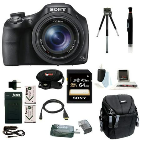 Sony Cyber-shot DSC-HX400 Digital Camera (Black) with 64GB Deluxe Accessory