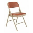 thumbnail image 3 of (4 Pack ) NPS 1200 Series Premium Vinyl Upholstered Double Hinge Folding Chair, Honey Brown, 3 of 6