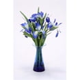 thumbnail image 1 of Distinctive Designs 17093 Waterlook Iris in Blue Glass Vase - Blues, 1 of 1