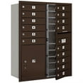 thumbnail image 4 of 11 Door High Recessed Mounted 4C Horizontal Mailbox with 15 Doors and 1 Parcel Locker in Bronze with Private Access - Front Loading, 4 of 4