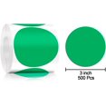 thumbnail image 2 of Lot de 500 Autocollants Ronds à Codage de Couleur à Pois Ronds Étiquettes (3 Pouces, Vert), 2 of 7