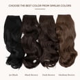 thumbnail image 2 of Invisible Wire Hair Extensions with 3 Clips Long Synthetic Wavy Curly Hairpiece Adjustable Transparent Headband for Women 18 Inch Ash Medium Brown/Ash Blonde Highlights, 2 of 7