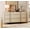Beige, variant on Modern Wooden Dresser with 9 Drawers and T-Shaped Wood Legs, Multi-Functional Chest of Drawers Storage Cabinet Closet Organizer for Bedroom, Hallway, Living Room, Oak