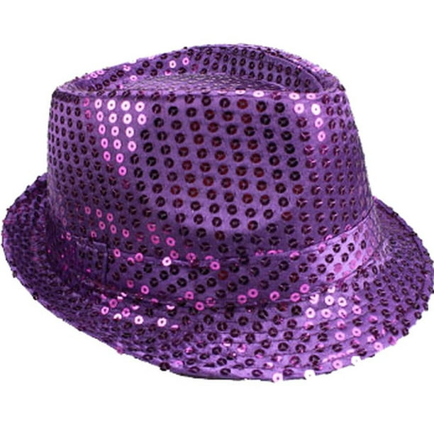 Sedona Designz - Sequin Unisex Fedora Hat PURPLE Mardi Gras Hat ...