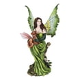 thumbnail image 3 of Princess Of The Forest Tribal Fairy With Red Dragon Pixie Wyrmling Statue, 3 of 8