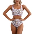 thumbnail image 2 of Haivin Women's One-Piece Swimsuit, Fashion Casual Floral Print High Elastic Comfortable Low Back Athletic for Beach and Vacation, 2 of 5