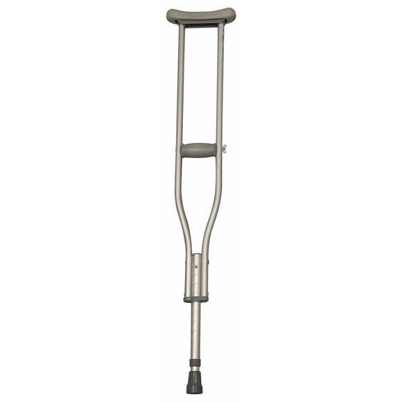Muletas básicas de aluminio Medline para adultos altos, capacidad de 113 kg (250 lb), 1 par