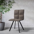 thumbnail image 2 of HomeStock Old World Opulence Modern Leather Dining Chair With Metal Legs Set Of 4, 2 of 10