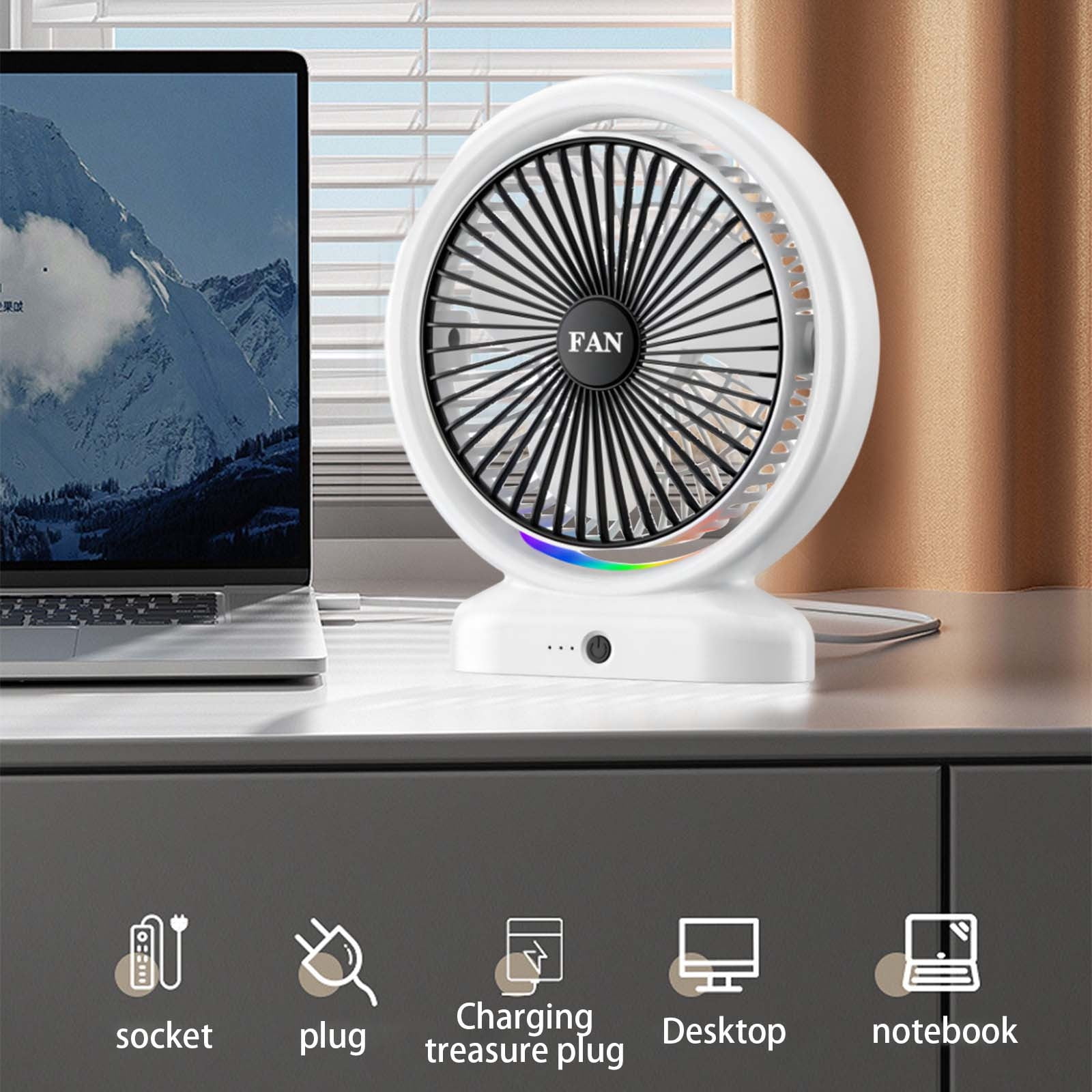 Stijggn Portable Handheld Fan, 3 Speed Settings Up to 12 Working Hours Small and Powerful Fan Wagon Crib Bike Kitchen Travel Gift for Women/Men K*ids