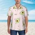 thumbnail image 4 of Bixox Men's Hawaiian Shirts Men's Avocado Doing Sport Yoga Print Short-Sleeve Shirt-Small, 4 of 8