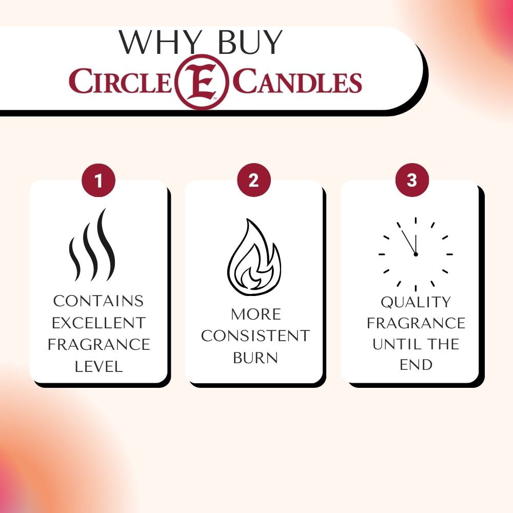 Circle E Candles, Campfire Scent, Medium Size Jar Candle, 17oz, 2 Wicks