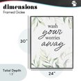 thumbnail image 4 of Stupell Industries French Country Wash Worries Away Leaves Black Framed Giclee Art, 24 x 30, by Lettered and Lined, 4 of 8