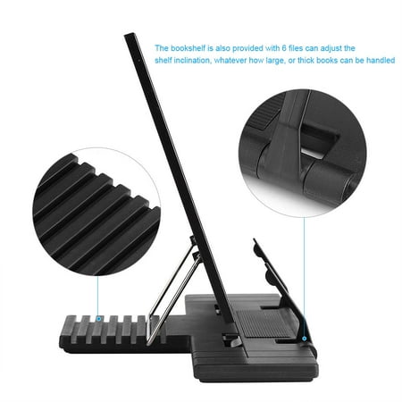 Tilt Back Amplifier Stand - Book Stand Bookstand Adjustable Tilt, Reading Desk Holder,Portable Steel Book Stand Bookstand Adjustable Tilt Reading Desk Holder Black