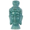 Ceramic Buddha Head Decor - Cadet Blue