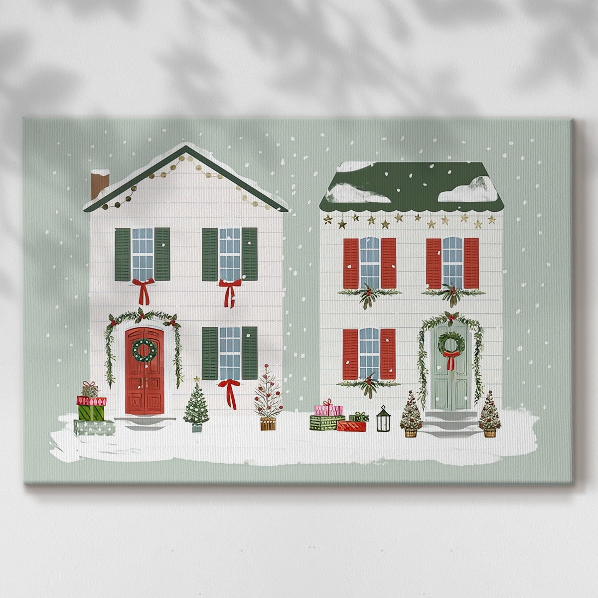 Festive Front Door Collection A- Gallery Wrapped Canvas