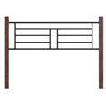 thumbnail image 3 of Hillsdale Furniture Raymond Textured Black Metal with Dark Weathered Wood Poster Queen Headboard with Bed Frame, 3 of 4