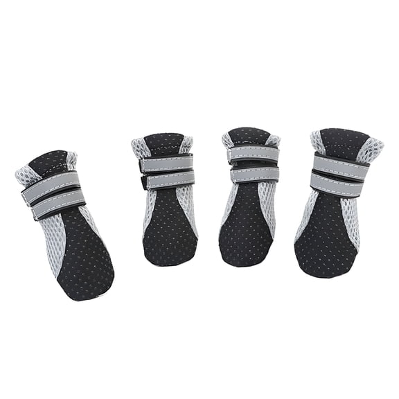 GASTROPOD 4pcs Small Dog Boots Feet Cover Warm Paw Protectors Shoes Strap Anti-Slip Sole