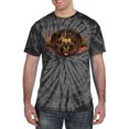thumbnail image 2 of Wild Bobby, Gothic Skull and Dragon, Pop Culture, Tie-Dye Tees, Spiral Black, Large, 2 of 3
