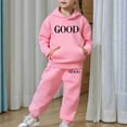 thumbnail image 5 of MEZZALL Child Outfits Sweatsuit Toddler Boys Girls Long Sleeve Solid Color Warm Hoodie Pullover Pants Kids Sweatshirt Sweatpants Clothes Sets Holiday Clothing, 5 of 7