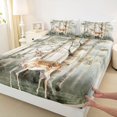 thumbnail image 4 of Erosebridal Woodland Animal Bear Full Size Sheets 4-Piece For Teens Adults,Watercolor Jungle Wildlife Bed Sheets For Boys Girls, 4 of 5