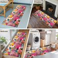 thumbnail image 5 of 2'x6' Rug Runners for Hallways Kitchen, Colorful Oil Painted Non Slip Entryway Beside Floor Carpet Runner, Contemporary Abstract Geometric Washable Laundry Room Bedroom Throw Rugs Mat for Family Pet, 5 of 8