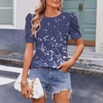 thumbnail image 6 of Trendy Tshirts for Women 2025 Womens Summer Tops Dressy Casual Crewneck Blouses for Women Dressy Casual Women Summer Tshirt Womens Tops Plus Size, 6 of 7