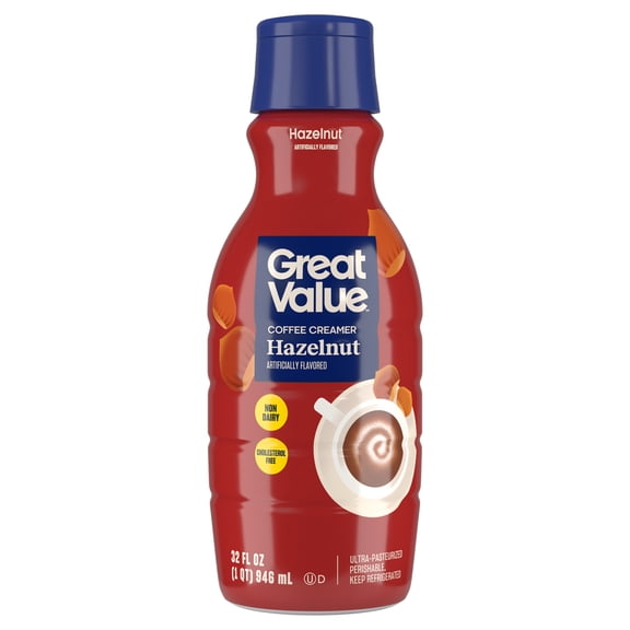 Great Value Hazelnut Coffee Creamer, 32 fl oz