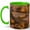 Green, variant on Relaxing Bath Nook 11oz Ceramic Mug, Cozy Spa Room Art